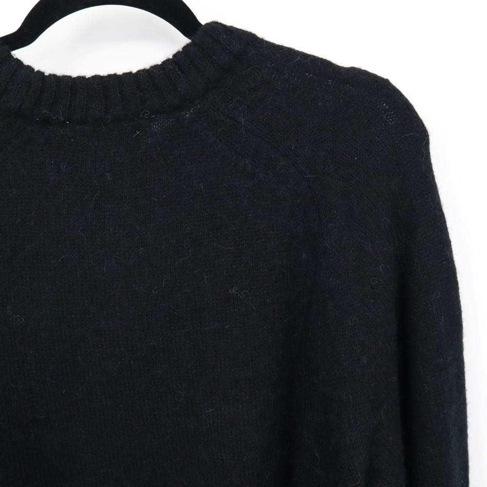 J. Crew Wool Alpaca Sweater Women M Black Mod Classic Timeless Sophisticated NWT - Picture 11 of 16